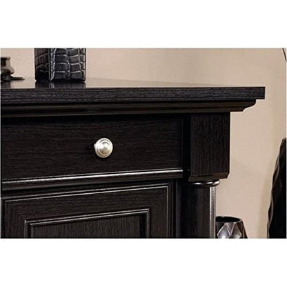 L Shape Home Office Desk With Large Drawers Wind Oak Finish