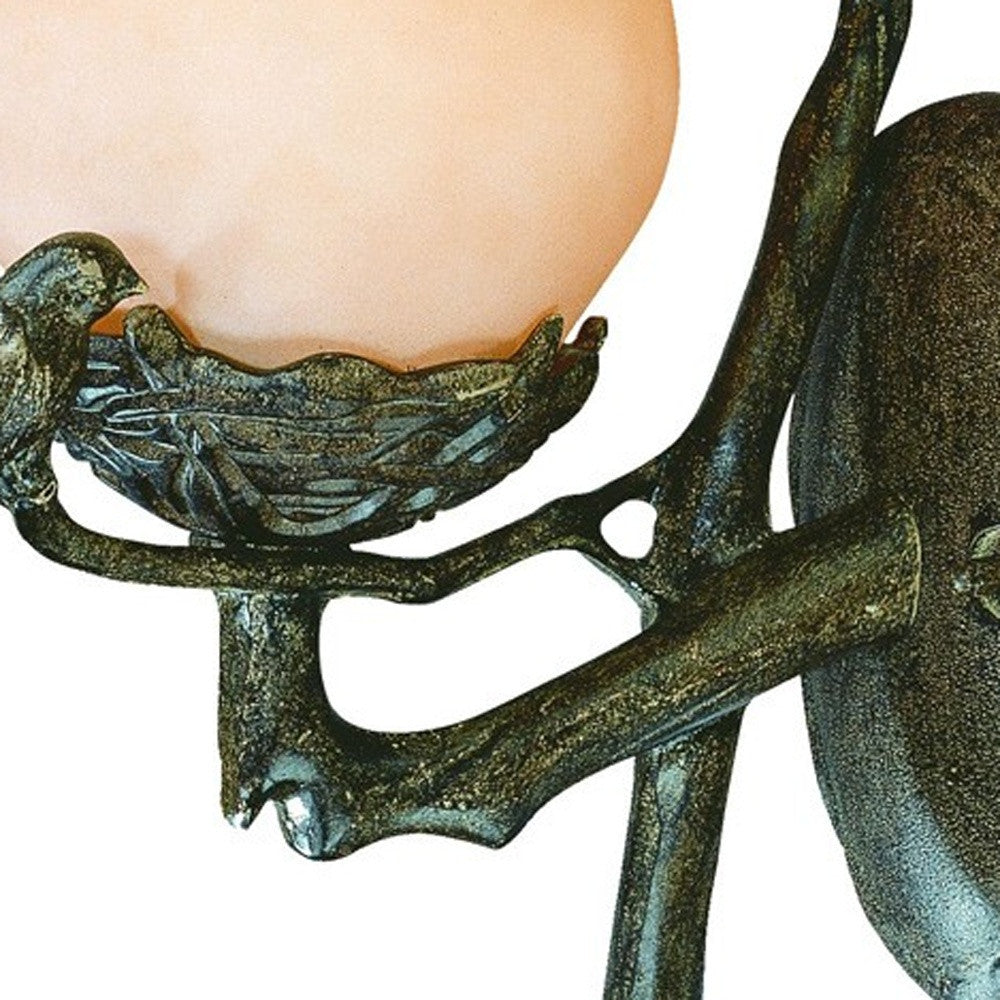 Vintage Black and Gold Bird Detail Lantern Wall Light-4
