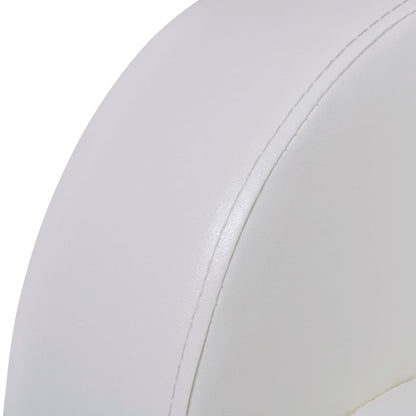 3-Seat White Faux Leather Reclining Sofa – Modern Recliner Couch with Cup Holder Armrest & Wide Padded Seats