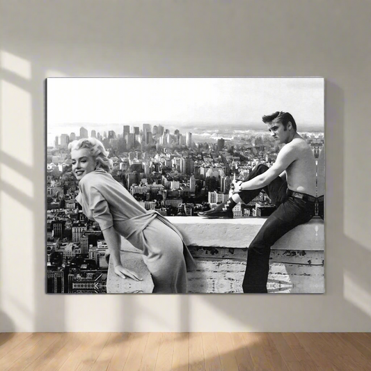 Marilyn and Elvis Wall Art Canvas – Hollywood Glamour Décor